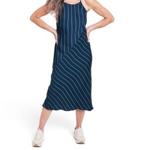 Rowing Blazers x Target | Diagonal Stripe Midi Halter Dress